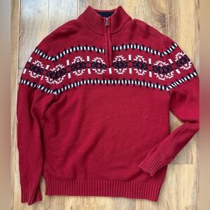 Outdoor Life Red Half Zip Up sweater